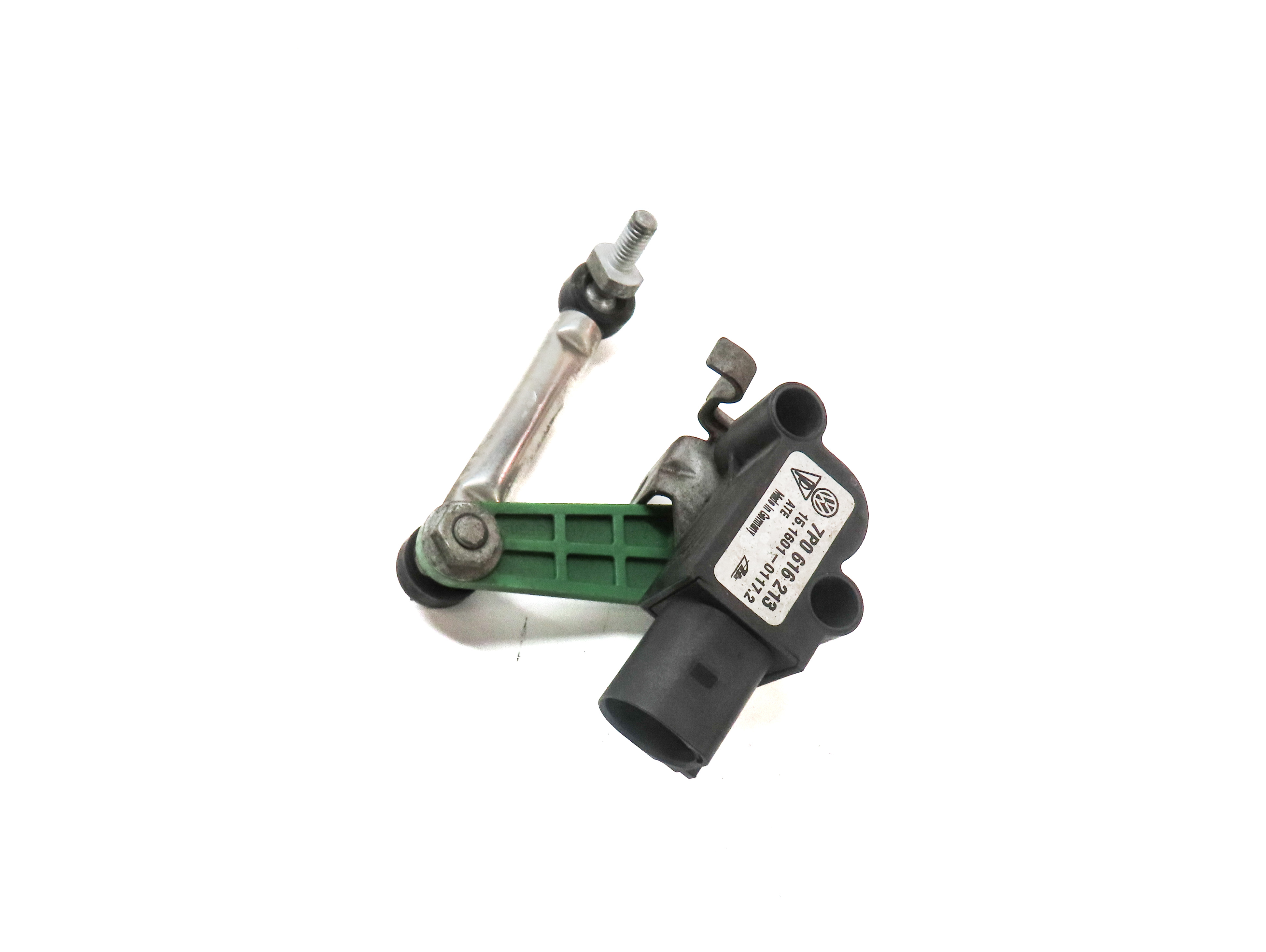 2011 PORSCHE CAYENNE (958) FRONT LEFT HEADLIGHT SUSPENSION HEIGHT LEVEL SENSOR — exact item pictured